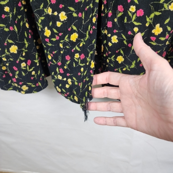 Vintage 90s Y2K Ditzy Floral Print Maxi/Midi Dress Size 10 Cottage Boho Peasant - Picture 3 of 7